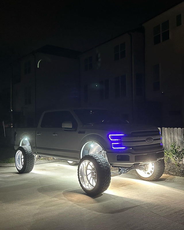 Southern Lumen's standard pure white wheel lights offer bright, durable LED lighting to enhance your vehicle's look and visibility.