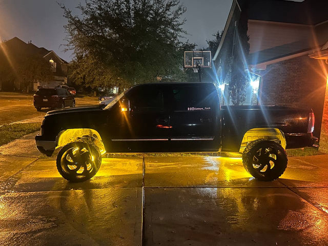 Southern Lumen switchback wheel lights with startup animation feature a sleek sequential flowing sequence for your turn signals and a super bright pure white for your running lights.