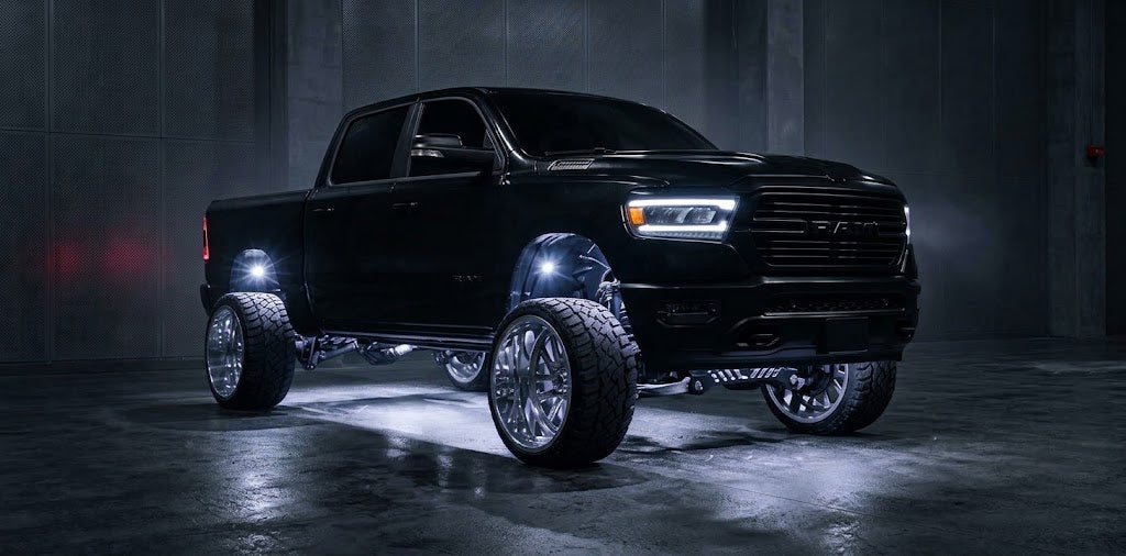 Southern Lumen pure white lights on a truck at night
